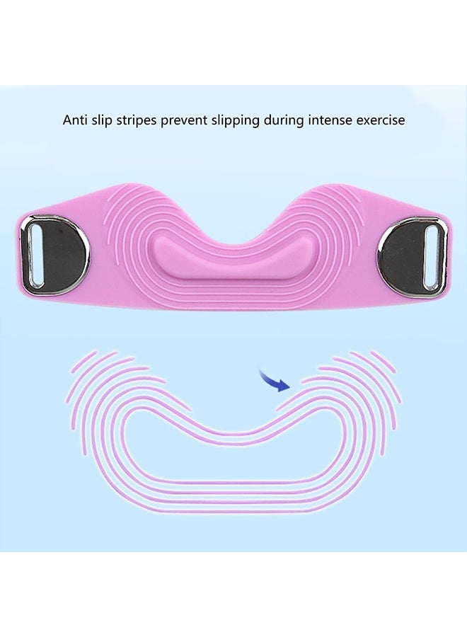 حزام الأوتار الرضفي قابل للتعديل حزام الرضفة الركبة سيليكون حزام هدفين ضمادة سيليكون للجري - Image 4